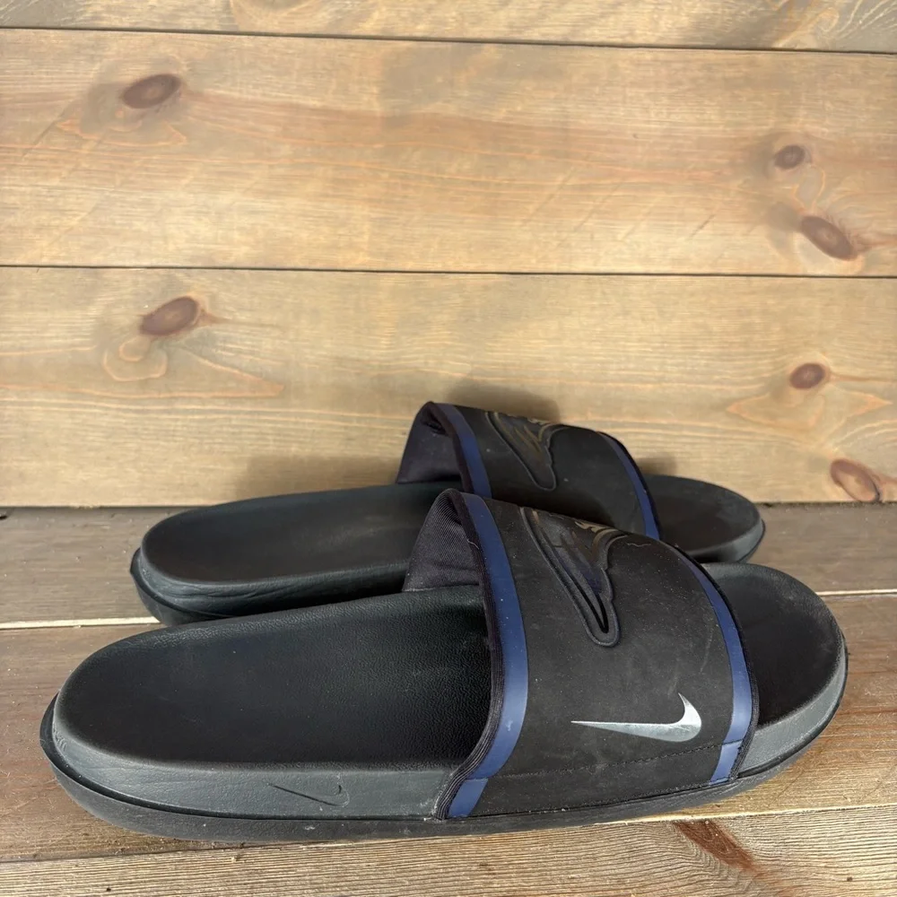 nike offcourt mens size 13 shoes black NFL patriots comfort slide sandals